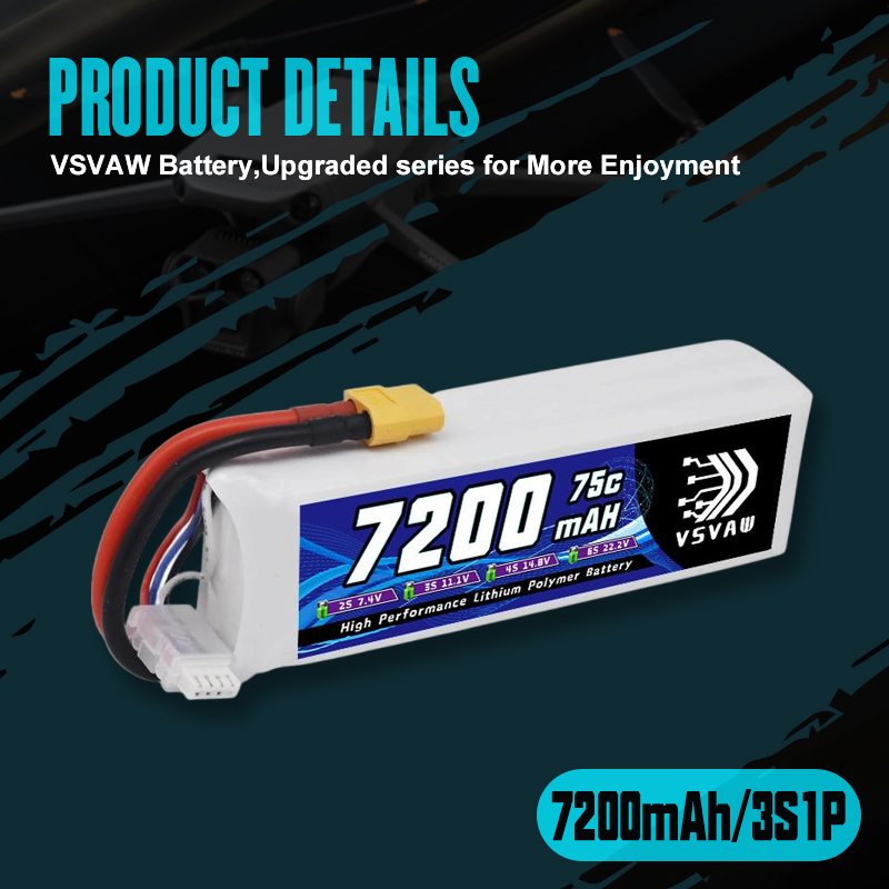 VSVAW 3S Lipo Battery 11.1V 72 - Drone Rc Board ulasan dan harga