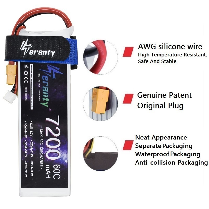 Upgrade 2S 7.4V 7200mAh 60C 6S - Drone Carrera Rc ulasan dan harga