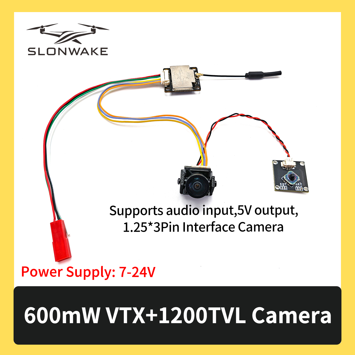 SLONWAKE 5.8G 600mW 7-24V FPV  - Drone Rc1 ulasan dan harga