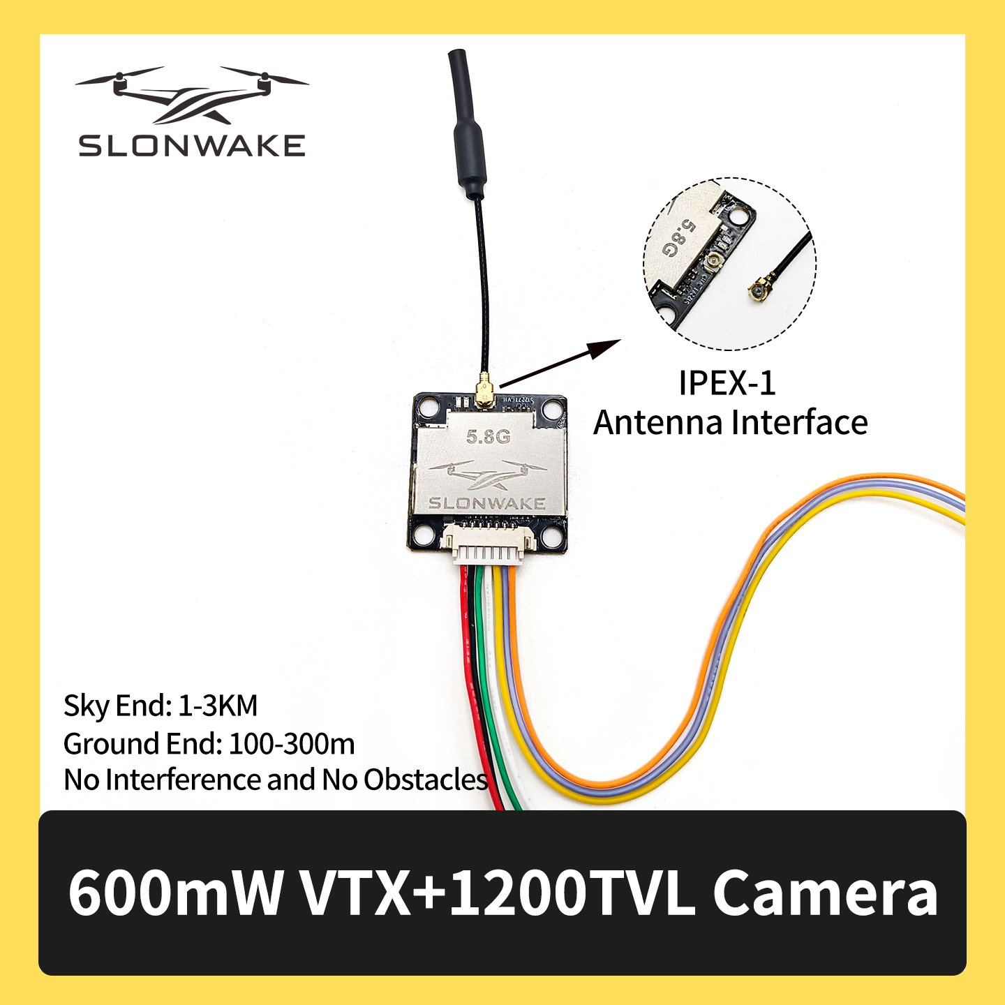 SLONWAKE 5.8G 600mW 7-24V FPV  - Drone Rc1 ulasan dan harga