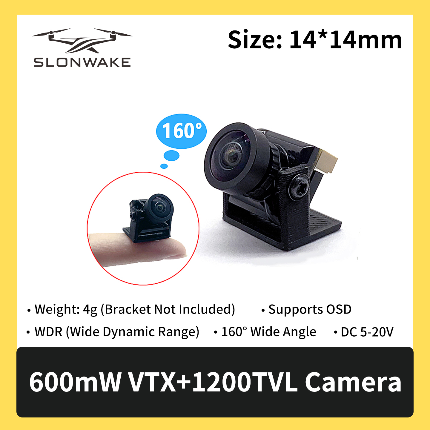 SLONWAKE 5.8G 600mW 7-24V FPV  - Drone Rc1 ulasan dan harga