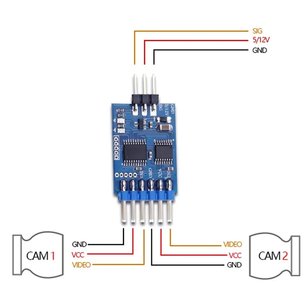3 Channel Video Switcher Modul - Drone Rc Fpv Manual ulasan dan harga