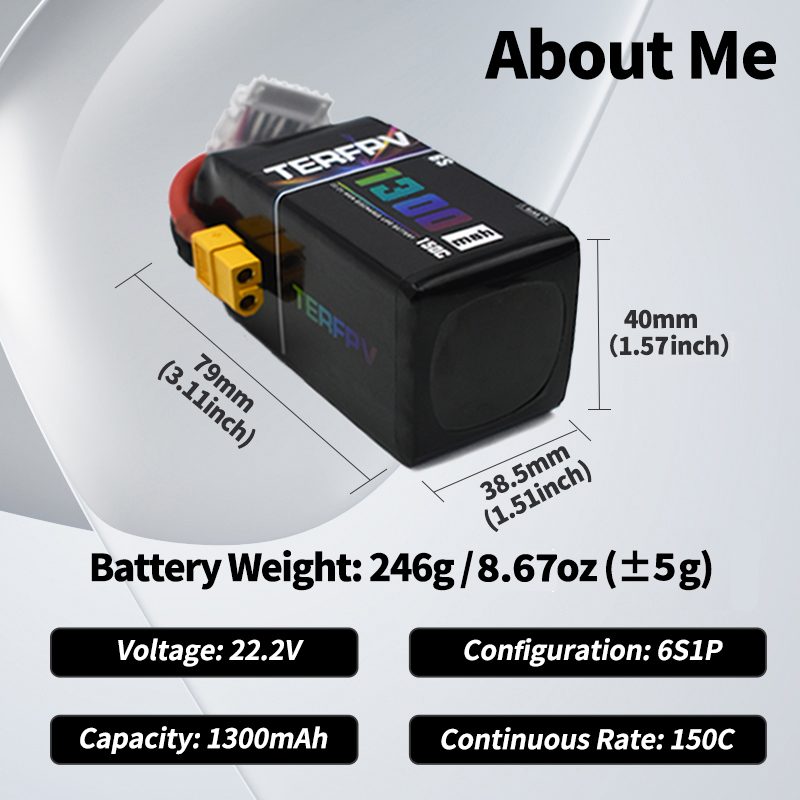 TERFPV Lipo Battery 6S 22.2V 1 - Drone Rc Board ulasan dan harga
