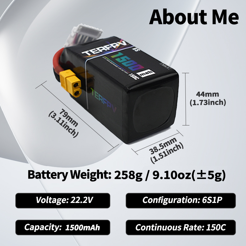 TERFPV Lipo Battery 6S 22.2V 1 - Drone Rc Board ulasan dan harga