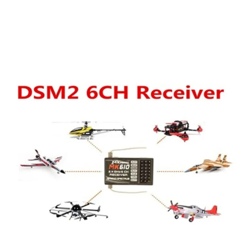 DSM2 MK610 AR6100 2.4G 6CH RC  - Drone Rc1 ulasan dan harga