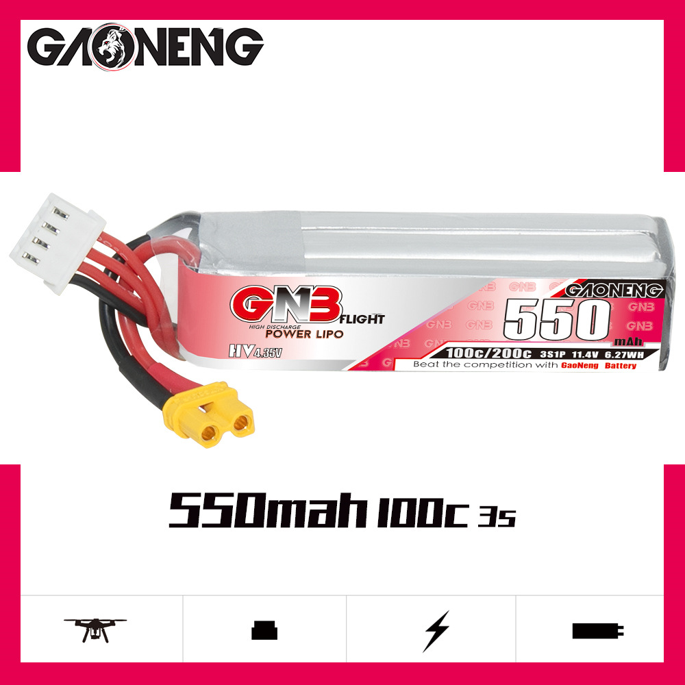 GNB HV 11.4V 550mAh 100C/200C  - Drone Rc Board ulasan dan harga