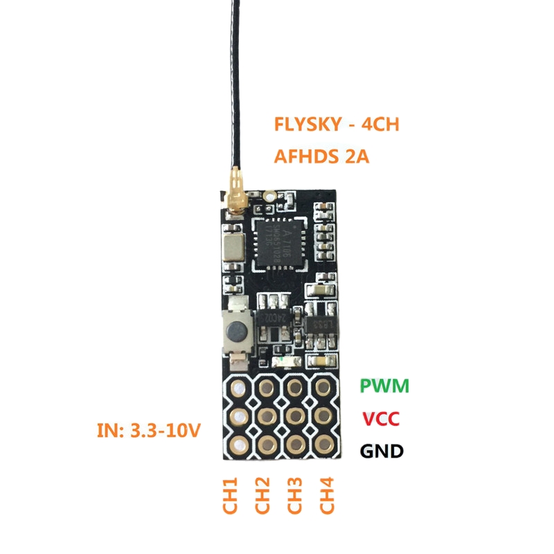 Flysky FS2A Mini Receiver 4CH  - Drone Rc Board ulasan dan harga