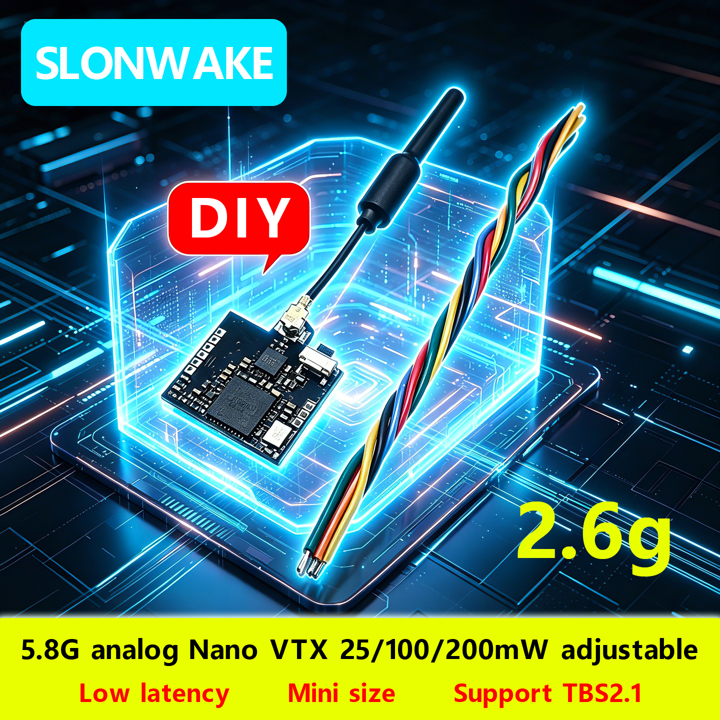 SLONWAKE Nano 5.8G 48CH 200mW  - Drone Rc1 ulasan dan harga