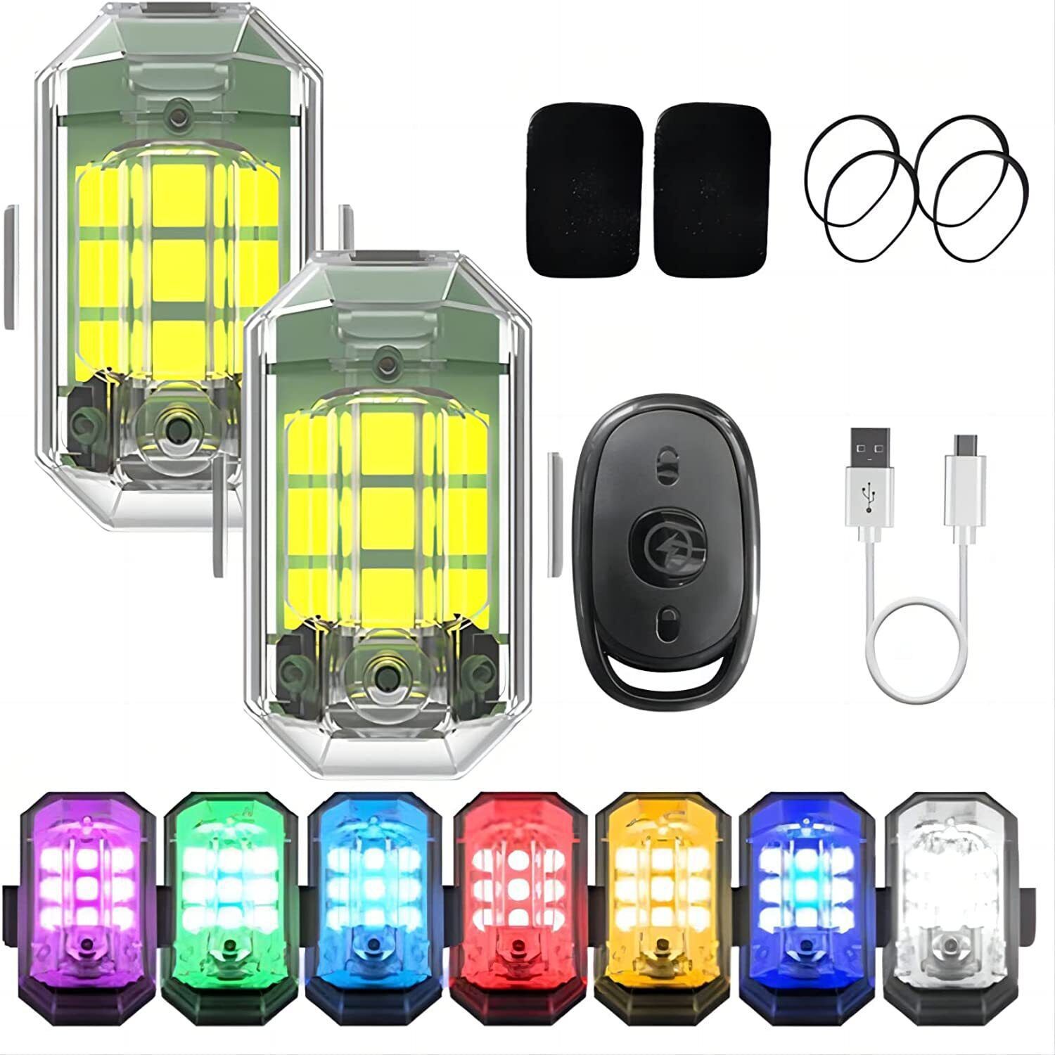 1/2/4Pc Remote Motorcycle Ligh - Drone Rc Signal ulasan dan harga