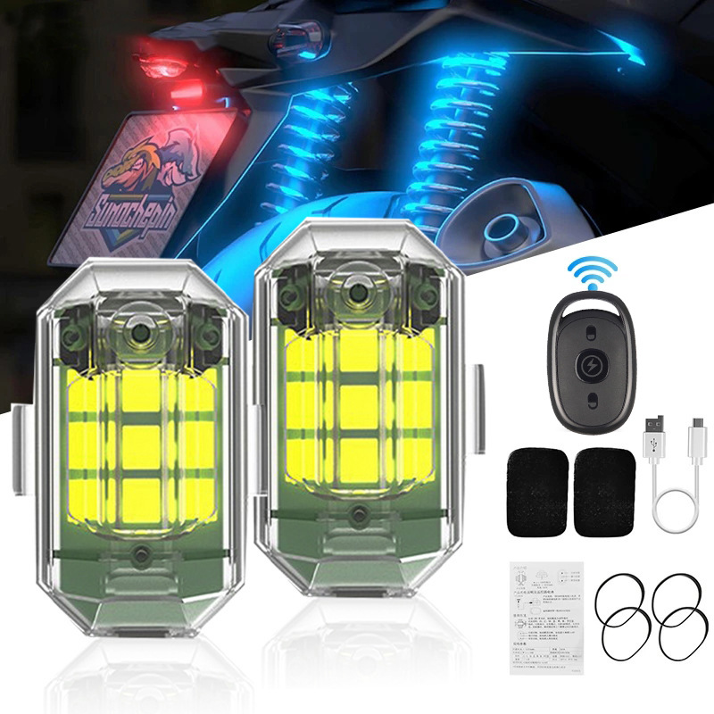 1/2/4Pc Remote Motorcycle Ligh - Drone Rc Signal ulasan dan harga
