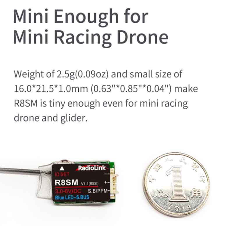 Radiolink R8SM 8CH 2.4G Receiv - Drone Rc Signal ulasan dan harga