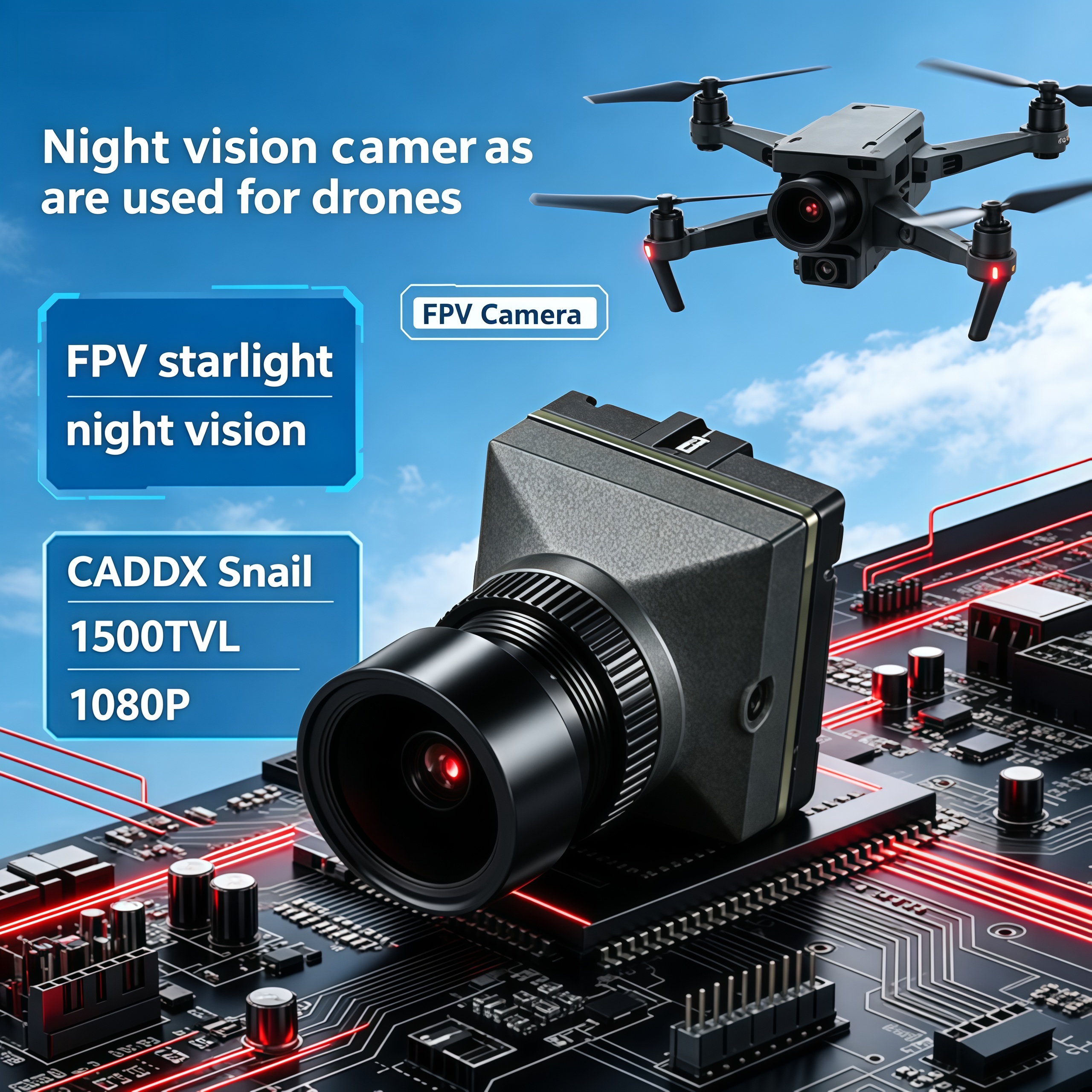 1500TVL HD CADDX Snail FPV Cam - Drone Rc Camera ulasan dan harga