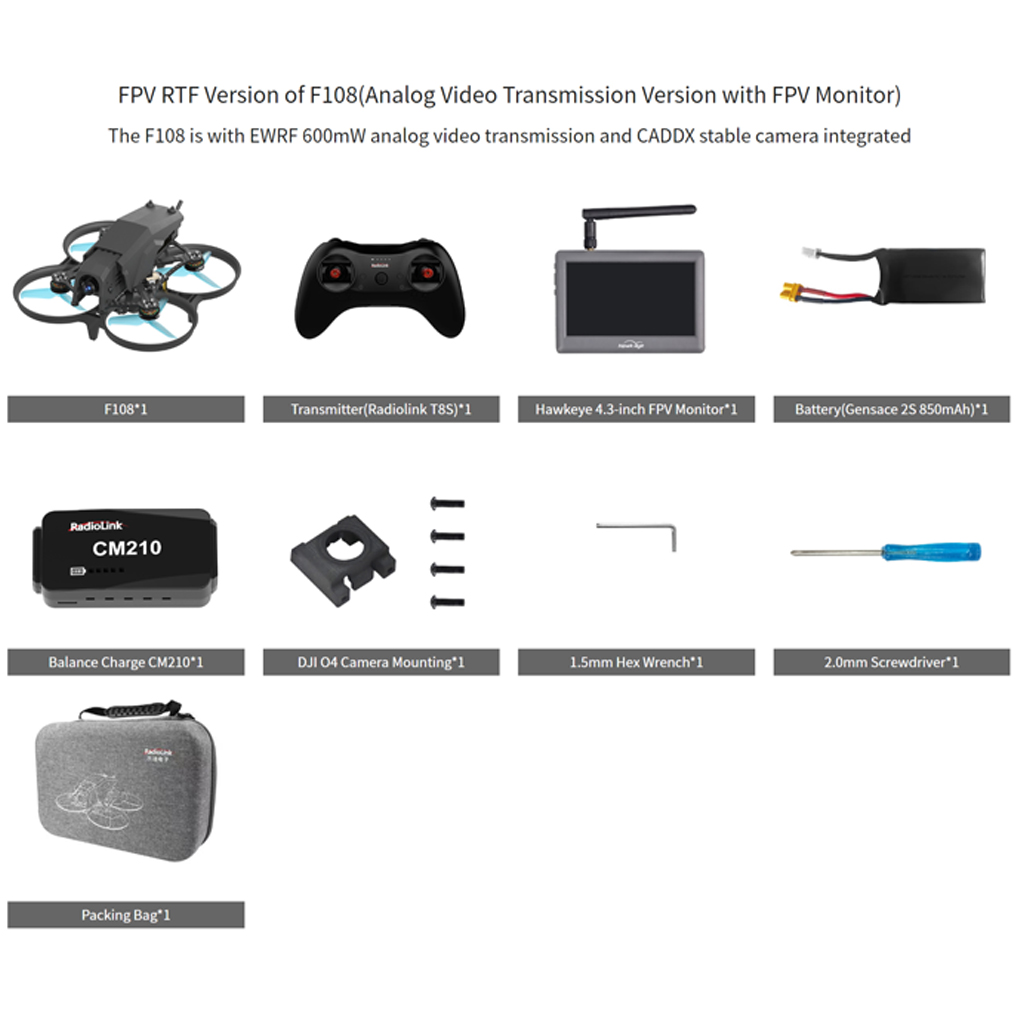 Radiolink F108 Optical Flow FP - Drone Rc Fpv Manual ulasan dan harga