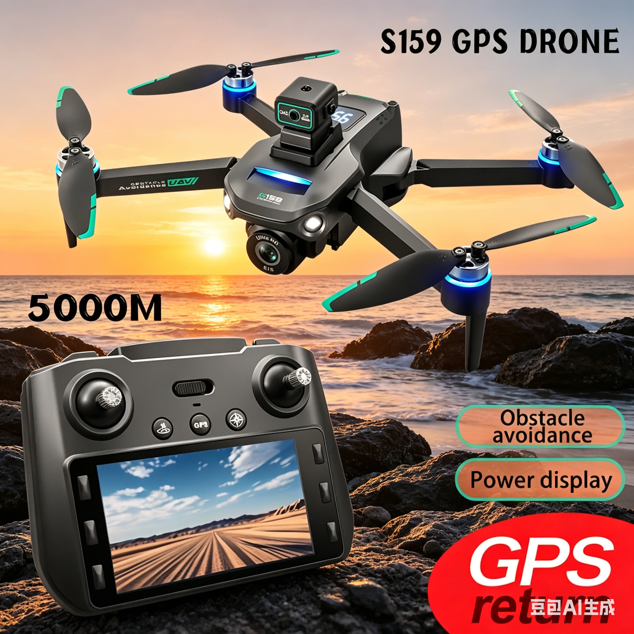 S159 GPS Drone 4K Profesional  - Drone Rc Helicopter With Camera ulasan dan harga