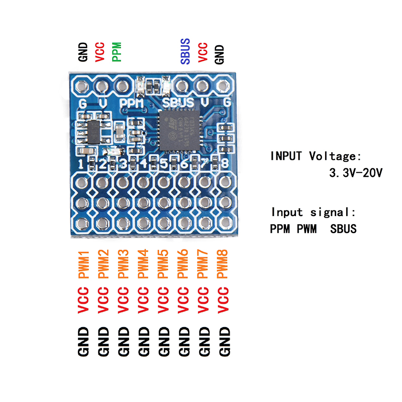 8CH PWM PPM SBUS Signal Conver - Drone Rc Signal ulasan dan harga