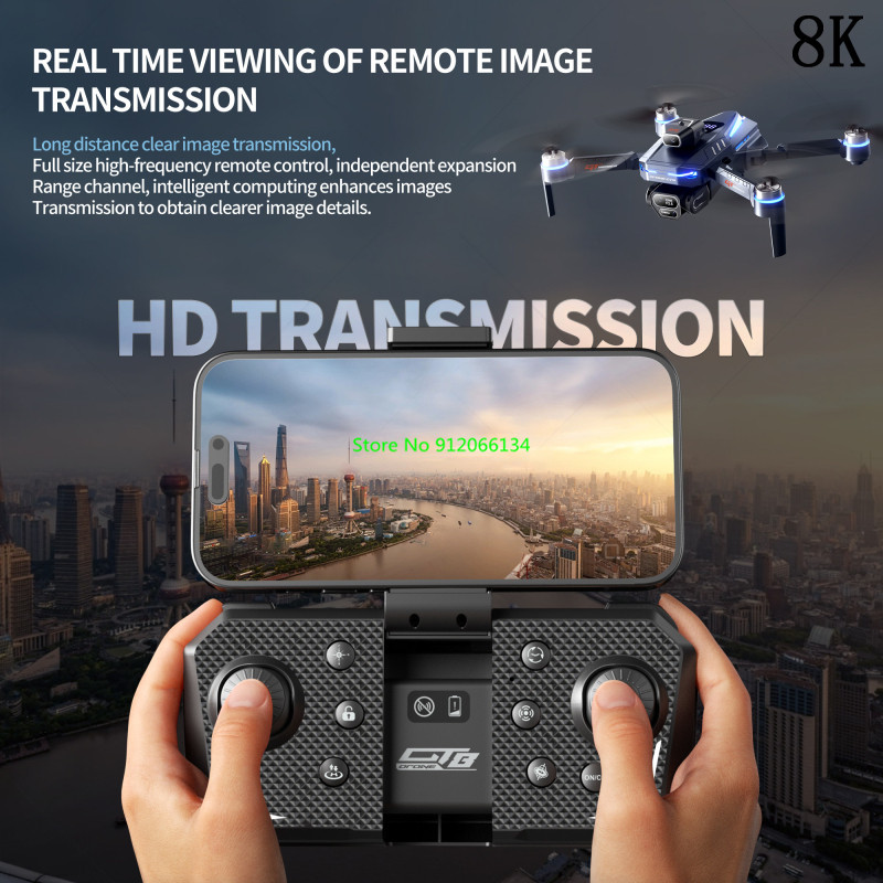 8K Obstacle Avoidance Brushles - Drone Rc Fpv Manual ulasan dan harga